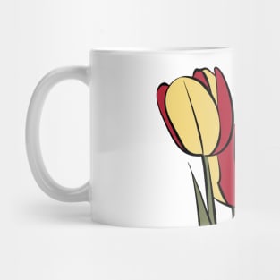 Tulip Flower Illustration Mug